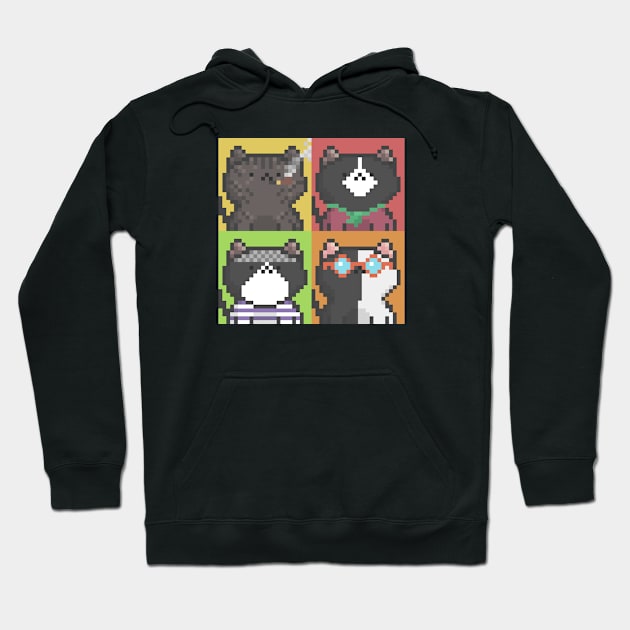 Pixel Cat Tile 033 Hoodie by Infinite Mew Mew